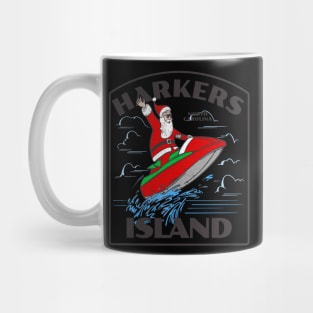 Harkers Island, NC Christmas Vacationing Waterskiing Santa Mug